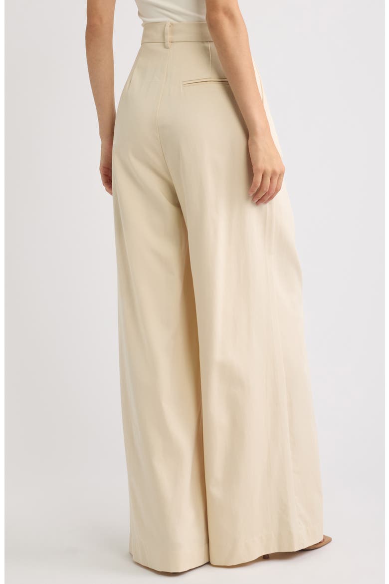 Pleated High Waist Wide Leg Pants, Alternate, color, STONE