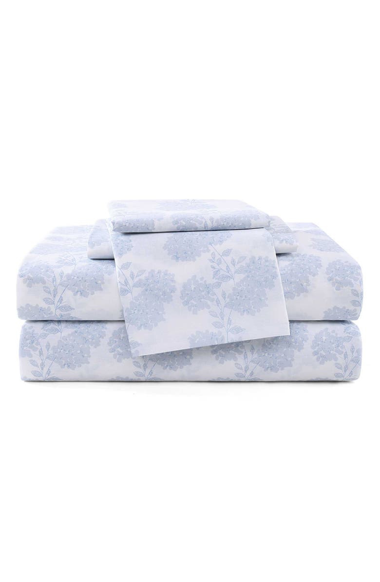 STONE COTTAGE Fairfield 200-Thread Count Cotton Percale Sheet Set, Main, color, Lt-Pastel Blue