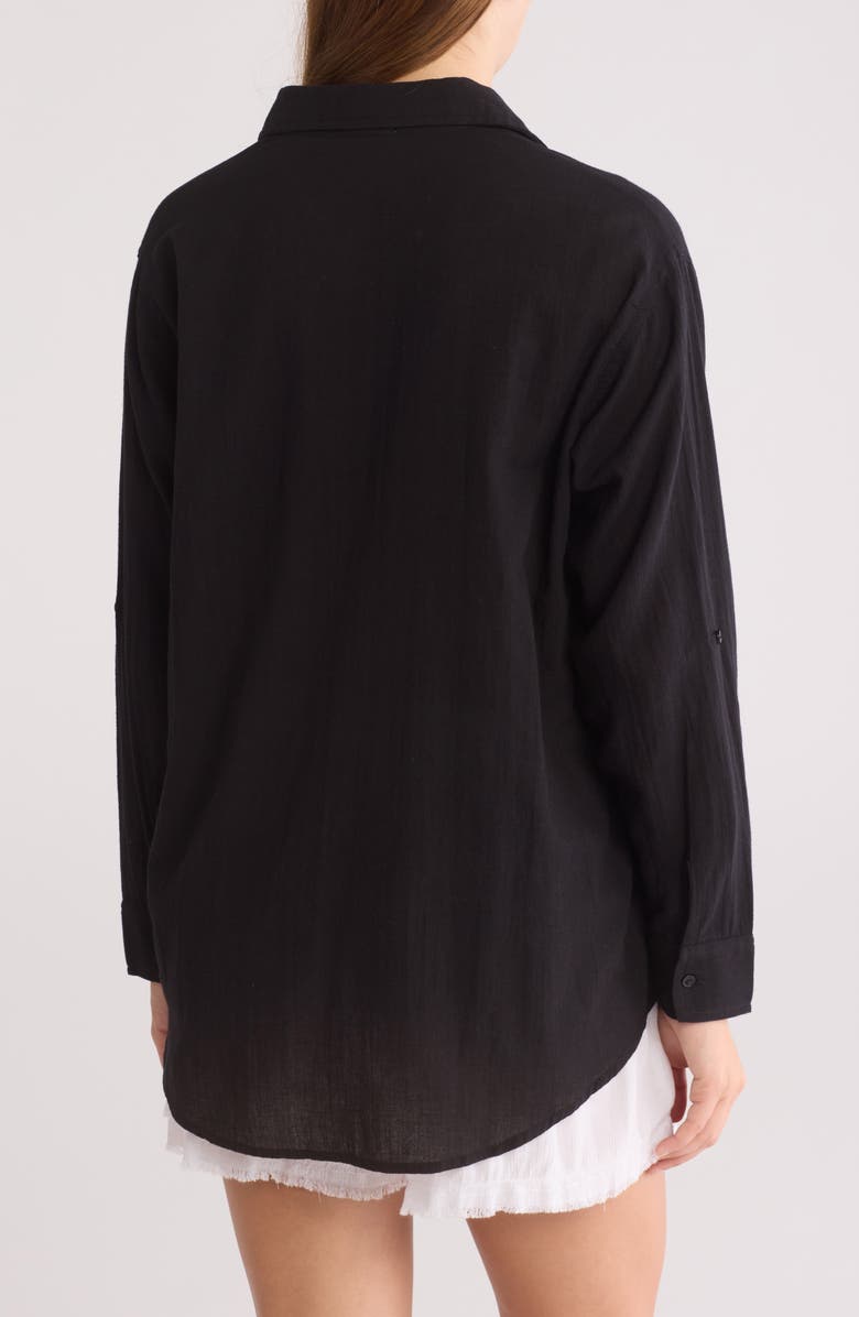 Elan Oversize Long Sleeve Cover-Up Button-Up Shirt, Alternate, color, 