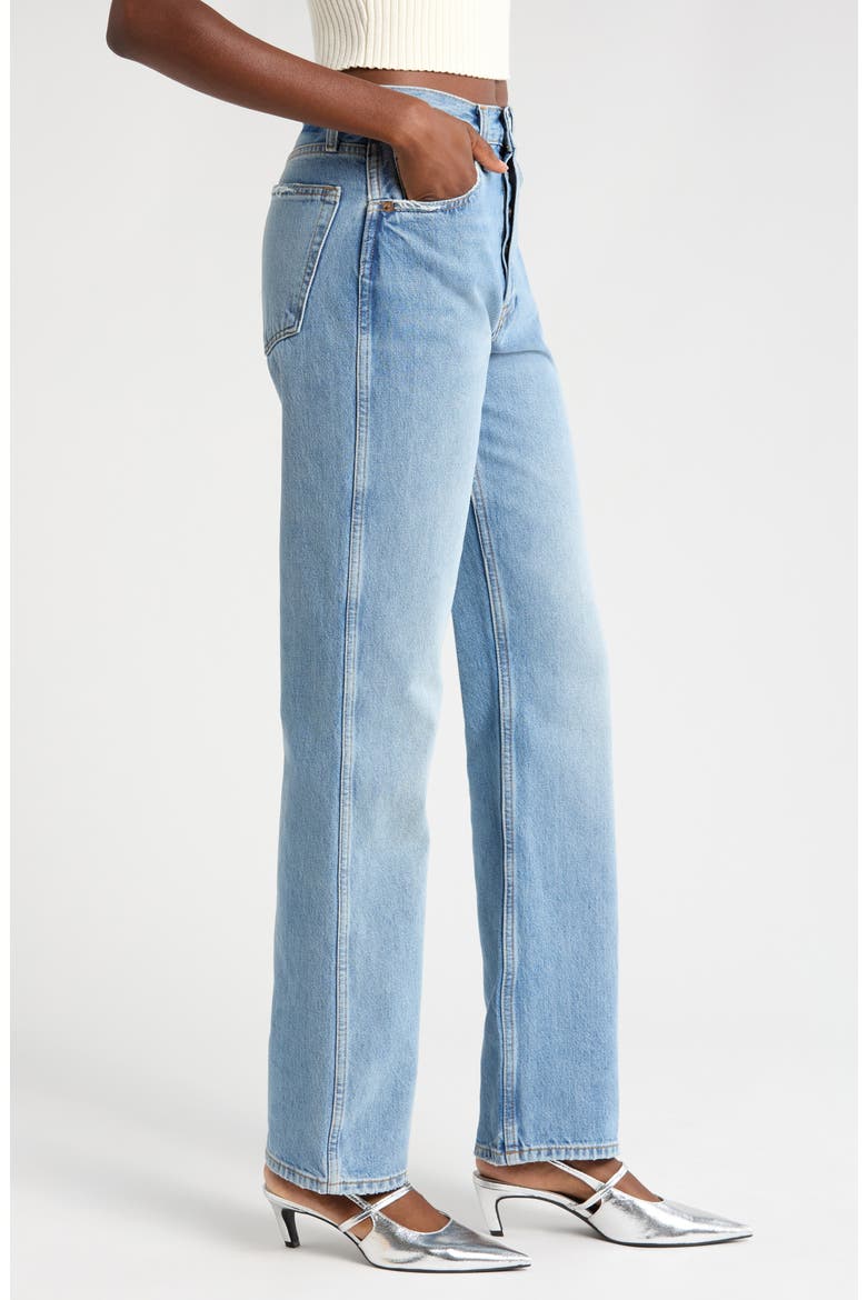 Originals High Waist Loose Jeans, Alternate, color, WORNBLUE