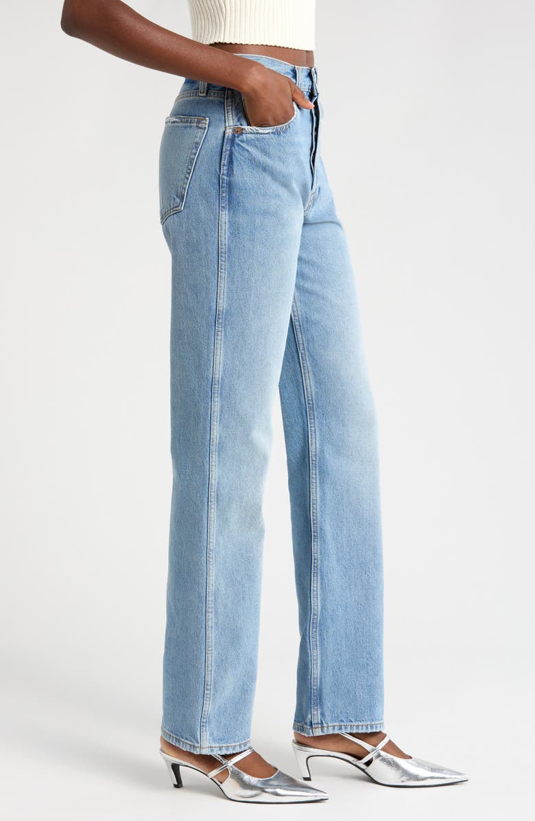 Re/Done Originals High Waist Loose Jeans, Alternate, color, Worn Blue