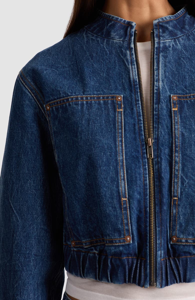 Alice + Olivia Mateo Denim Carpenter Jacket, Alternate, color, 