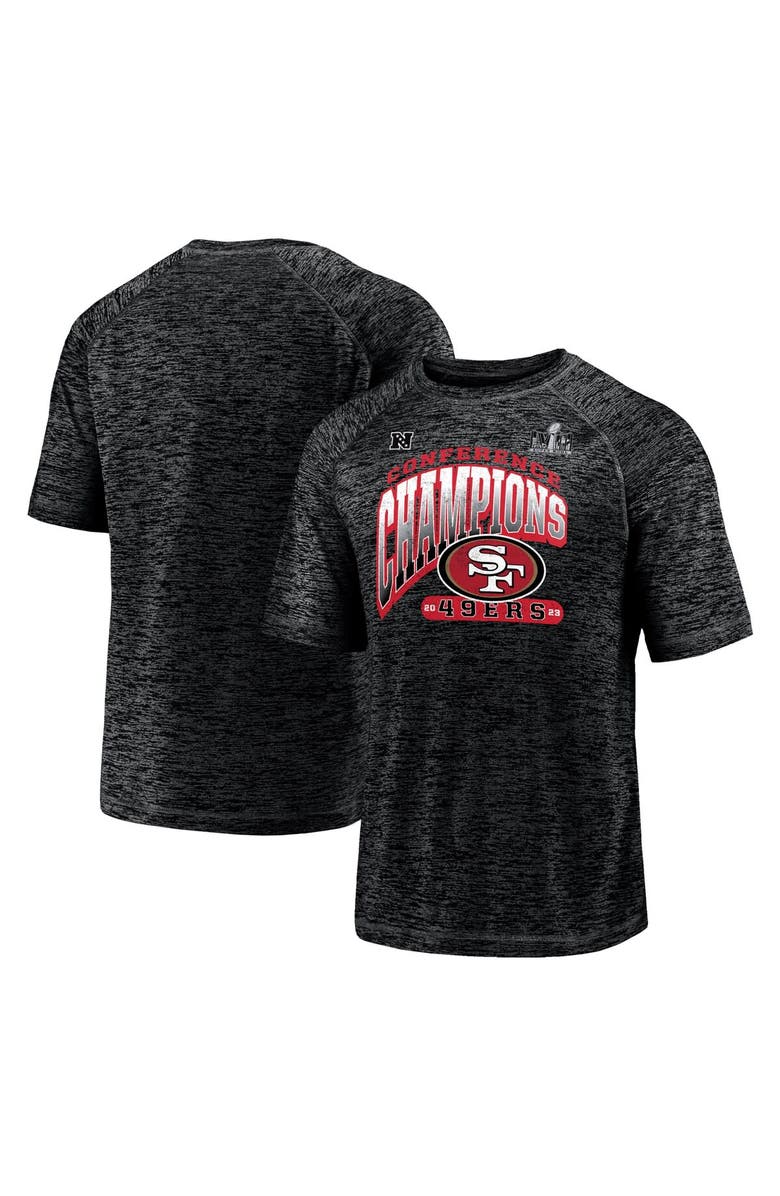 FANATICS Men's Fanatics Branded Black San Francisco 49ers 2023 NFC Champions Hail Mary T-Shirt, Main, color, 