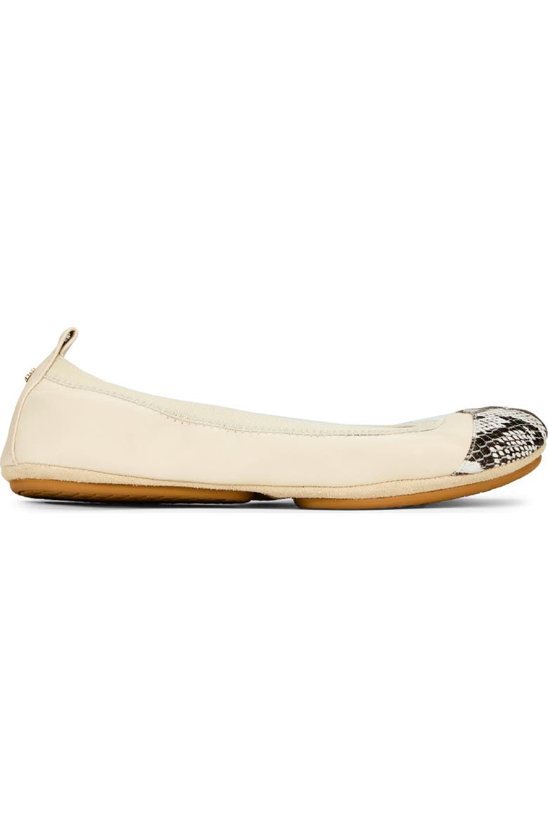 Yosi Samra Samantha Foldable Ballet Flat, Alternate, color, Bone