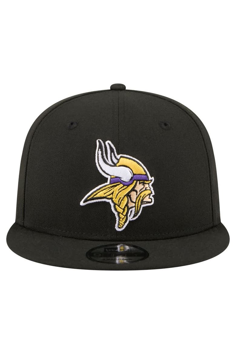 Men's New Era  Black Minnesota Vikings 9FIFTY Snapback Hat, Alternate, color, Black