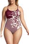  Burgundy Tropic Scenic Stripe
