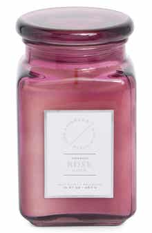PORTOFINO CANDLES Rose Noir Square Apothecary Jar Candle