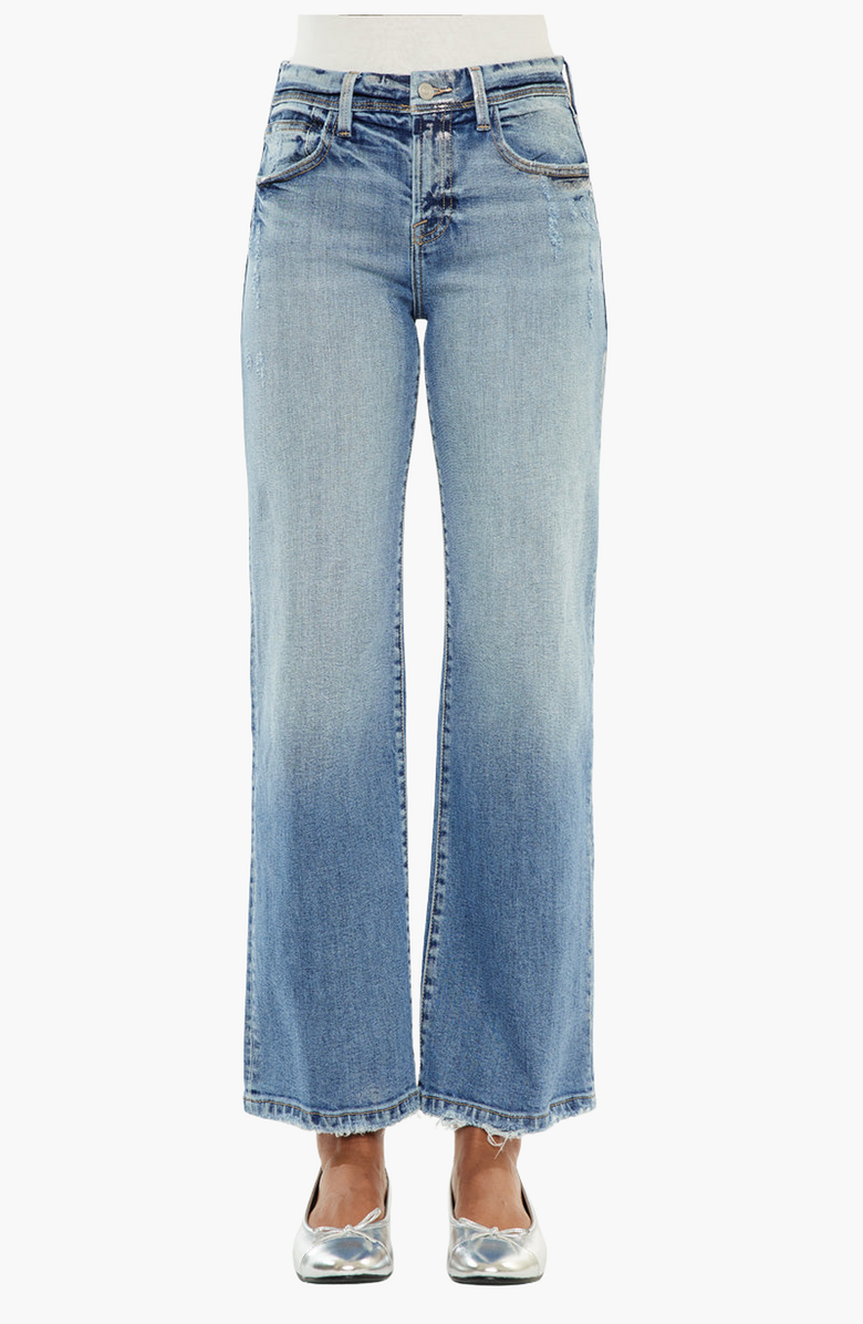KanCan Premier Veronica Premier High Rise Slim Wide Leg Jeans, Main, color, Medium Wash