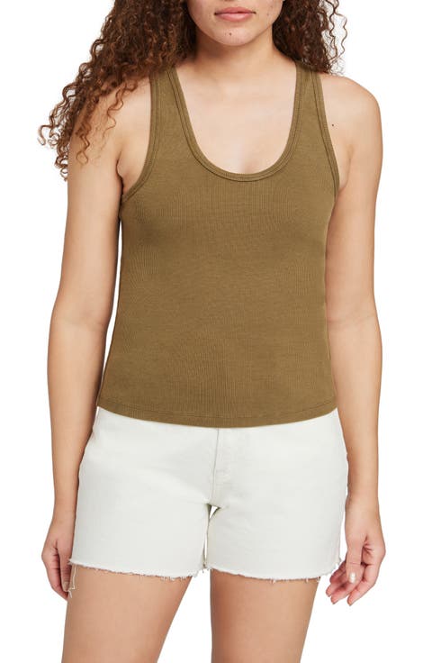 Sunwashed Stretch Organic Cotton Rib Tank