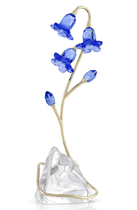 Florere Blue Bellflower Crystal Decorative Object