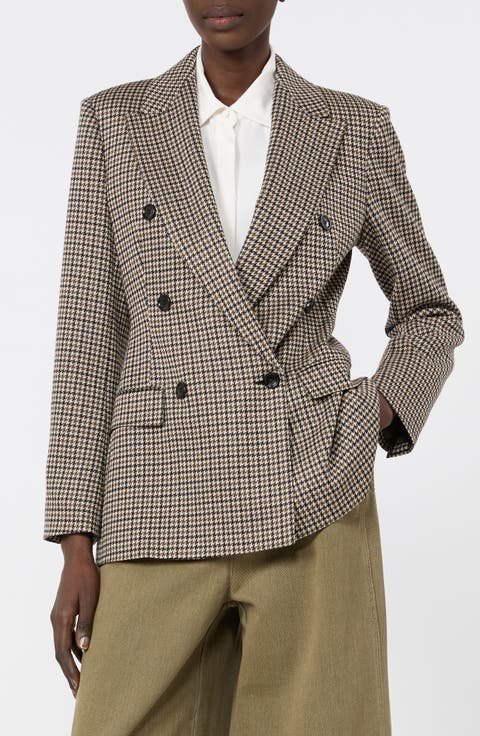 Double Breasted Jacquard Knit Jacket