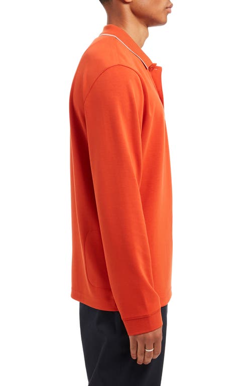 Sealskinz Belaugh Tipped Long Sleeve Polo In Orange
