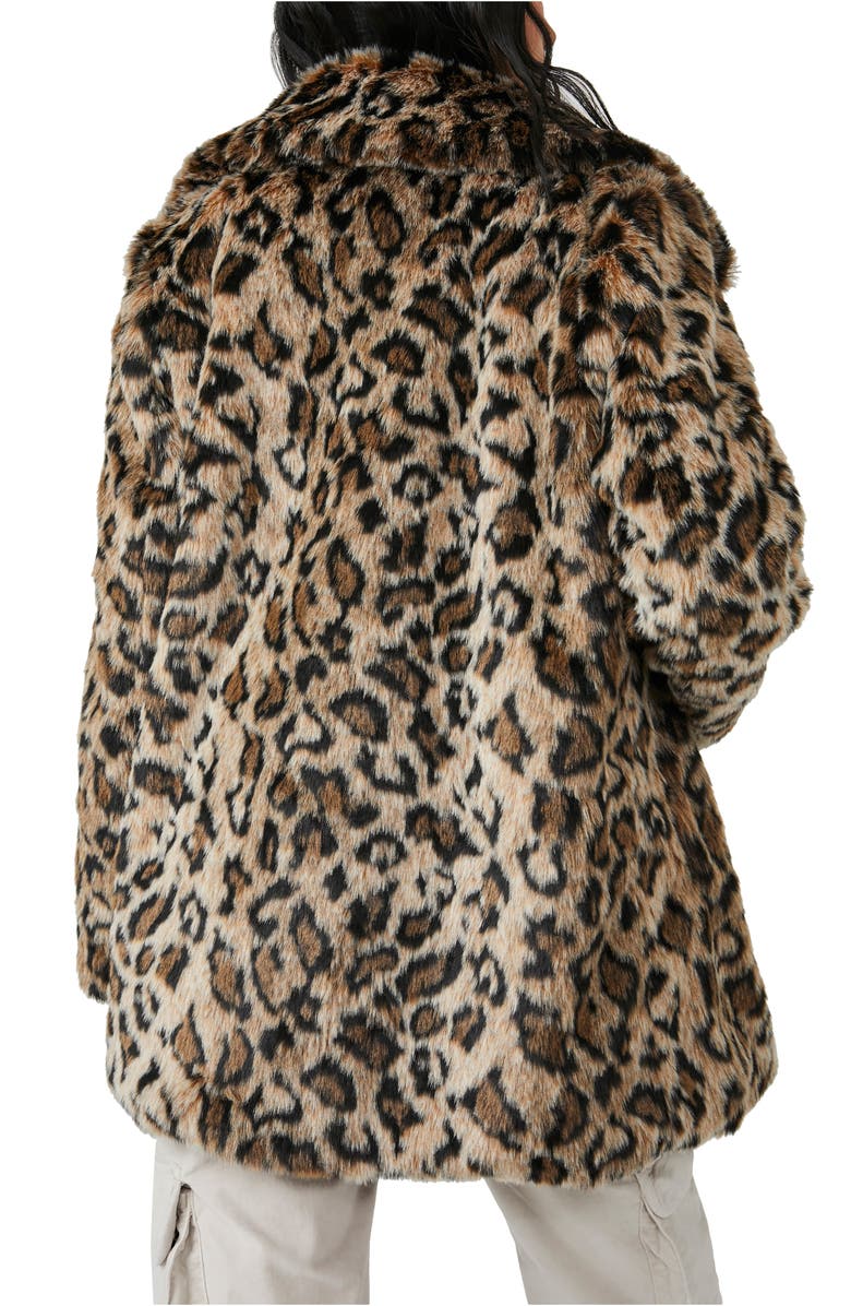 Free People Lola Leopard Faux Fur Jacket, Alternate, color, 