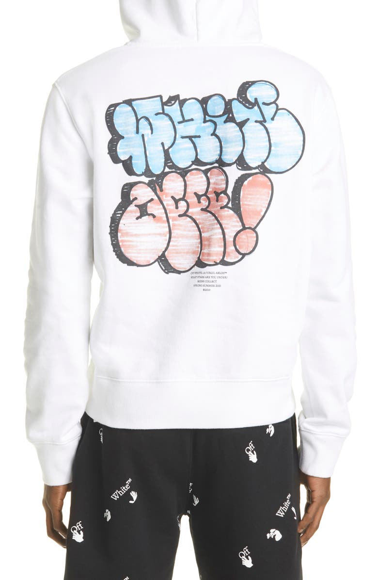 Off-White Graffiti Logo Graphic Hoodie, Alternate, color, 