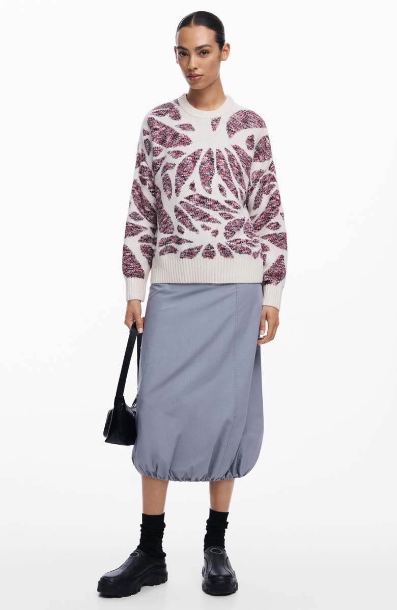 Desigual Kamloops Floral Crewneck Sweater, Alternate, color, Mix