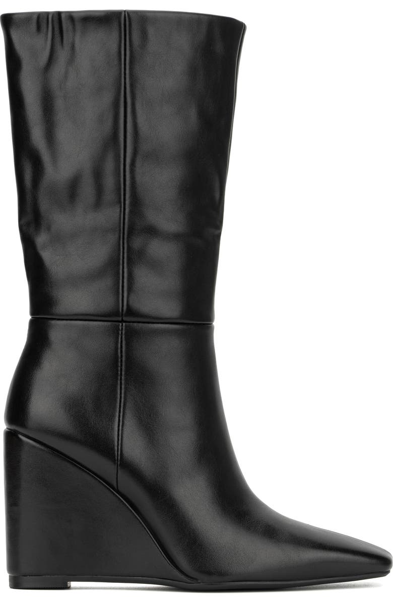 TORGEIS Milan Wedge Heel Boot, Alternate, color, Black