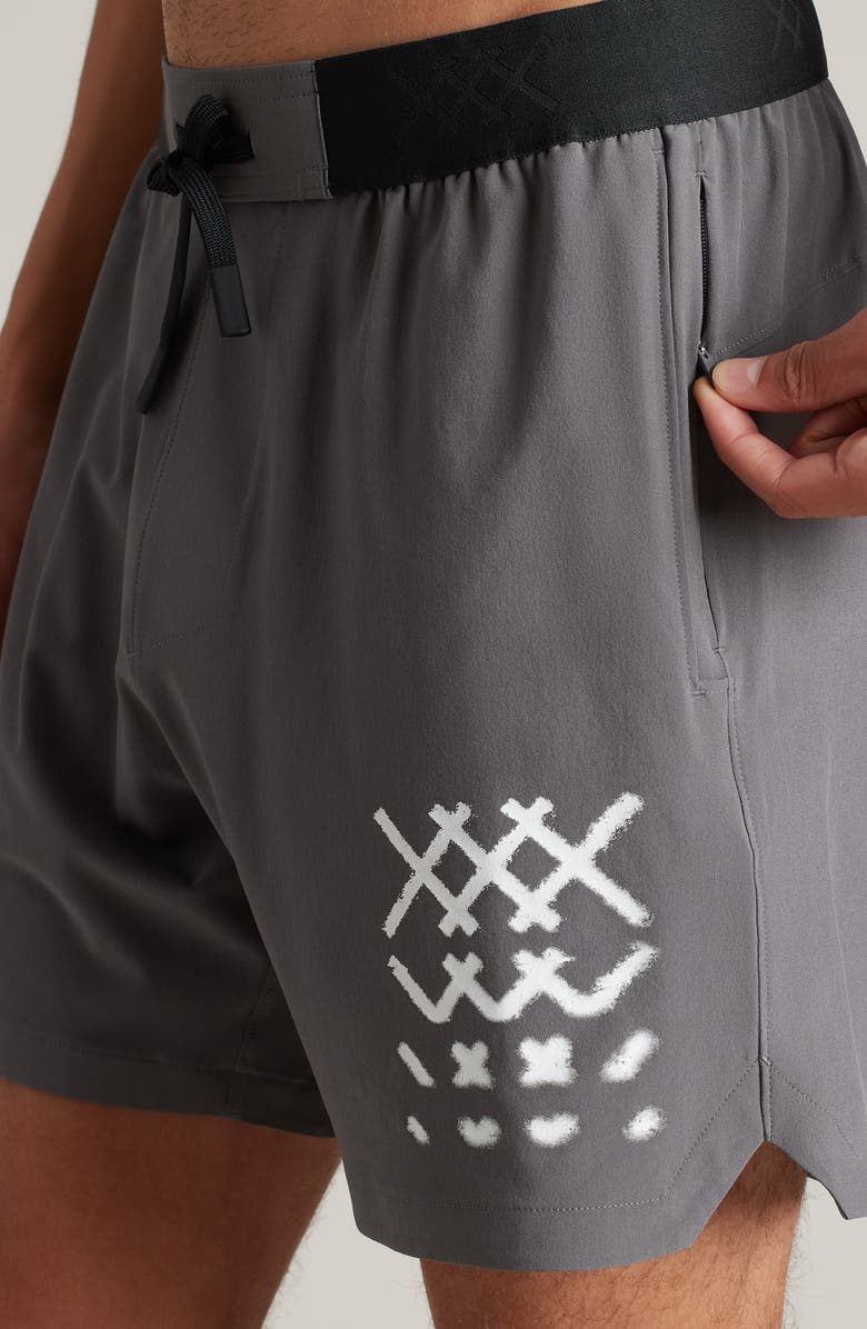 Rhone Base Training Shorts, Alternate, color, Gravel
