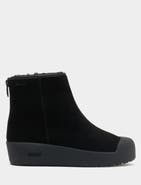Bally Curling Bootie in Suede with Lamb Fur Lining