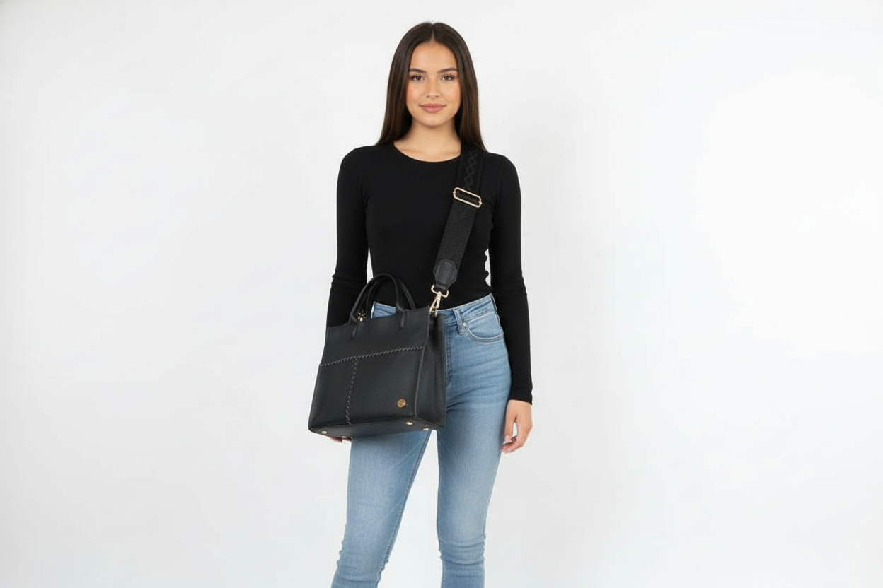 EVA INNOCENTI Sienna Mini Tote Bag, Alternate, color, Black