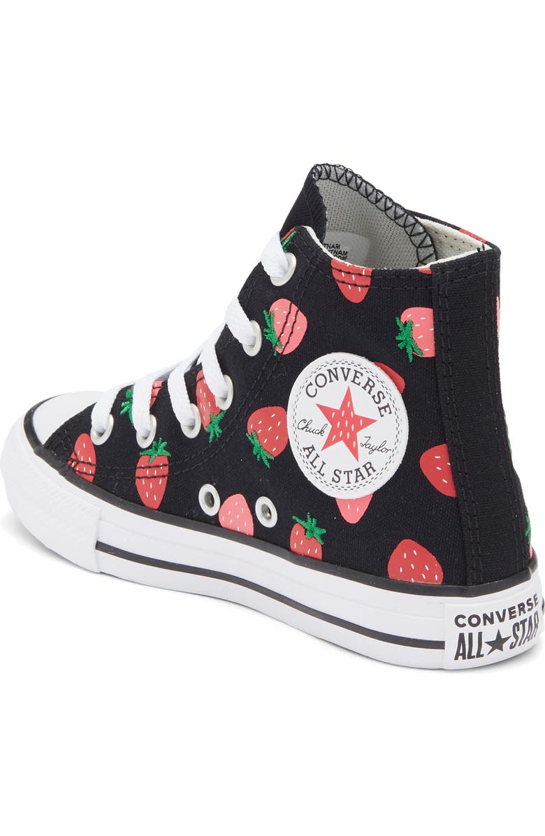 Converse Kids' Chuck Taylor All Star Strawberry Canvas High Top Sneaker, Alternate, color,