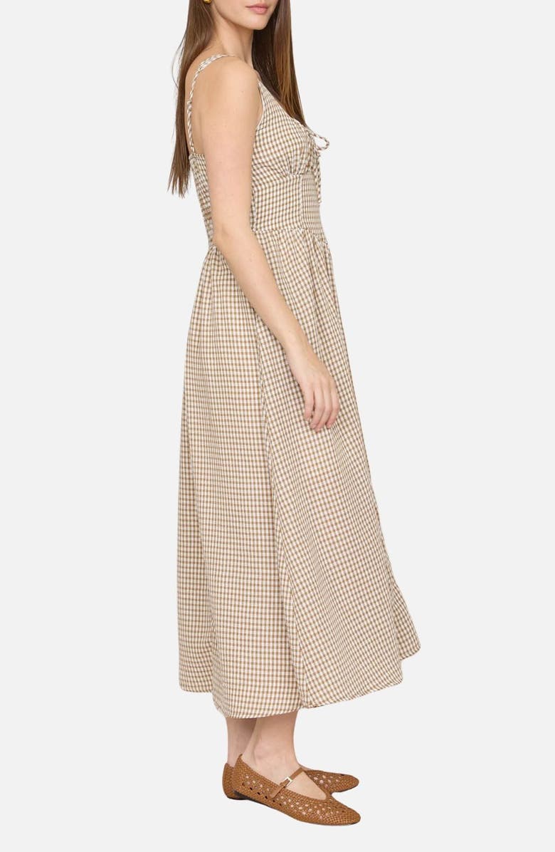 Blu Pepper Gingham Fit & Flare Midi Dress, Alternate, color, Brown
