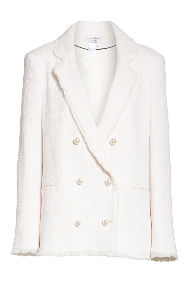Oversize Tweed Blazer, Alternate, color, IVORY
