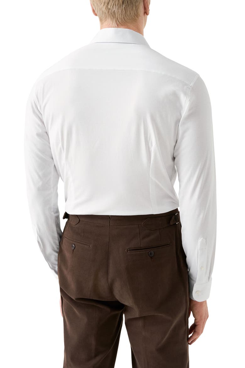 Slim Fit 4Flex Stretch Jersey Dress Shirt, Alternate, color, WHITE