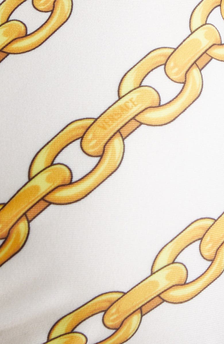 Versace Treasure Print Side Tie Bikini Bottoms, Alternate, color, 