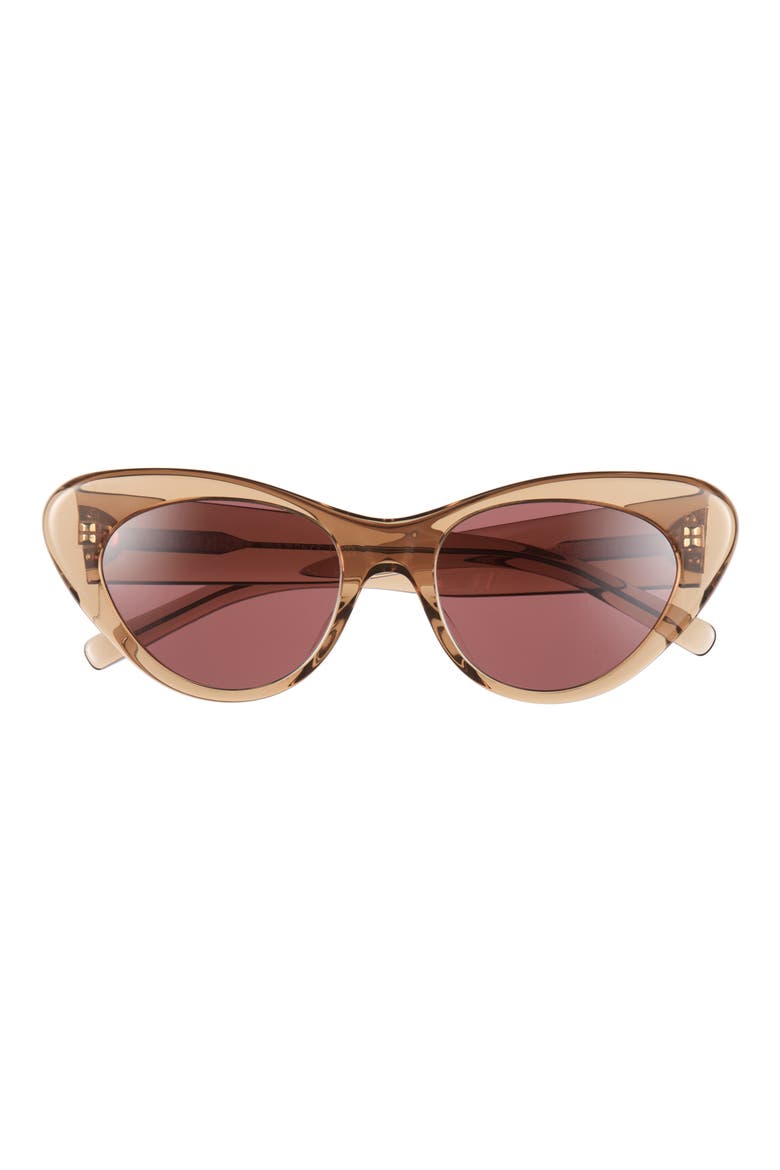Bold Cat Eye Sunglasses, Main, color, LIGHT BROWN/ BORDEAUX