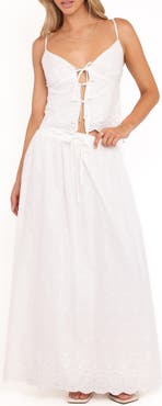 Petal & Pup Blaire Cotton Eyelet Camisole & Maxi Skirt Set