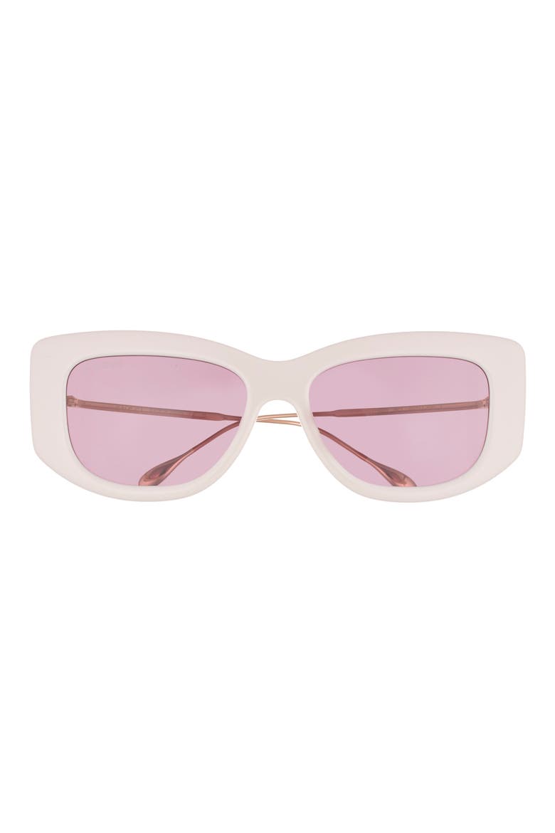 55mm Polarized Square Sunglasses, Main, color, IVORY GOLD VIOLET