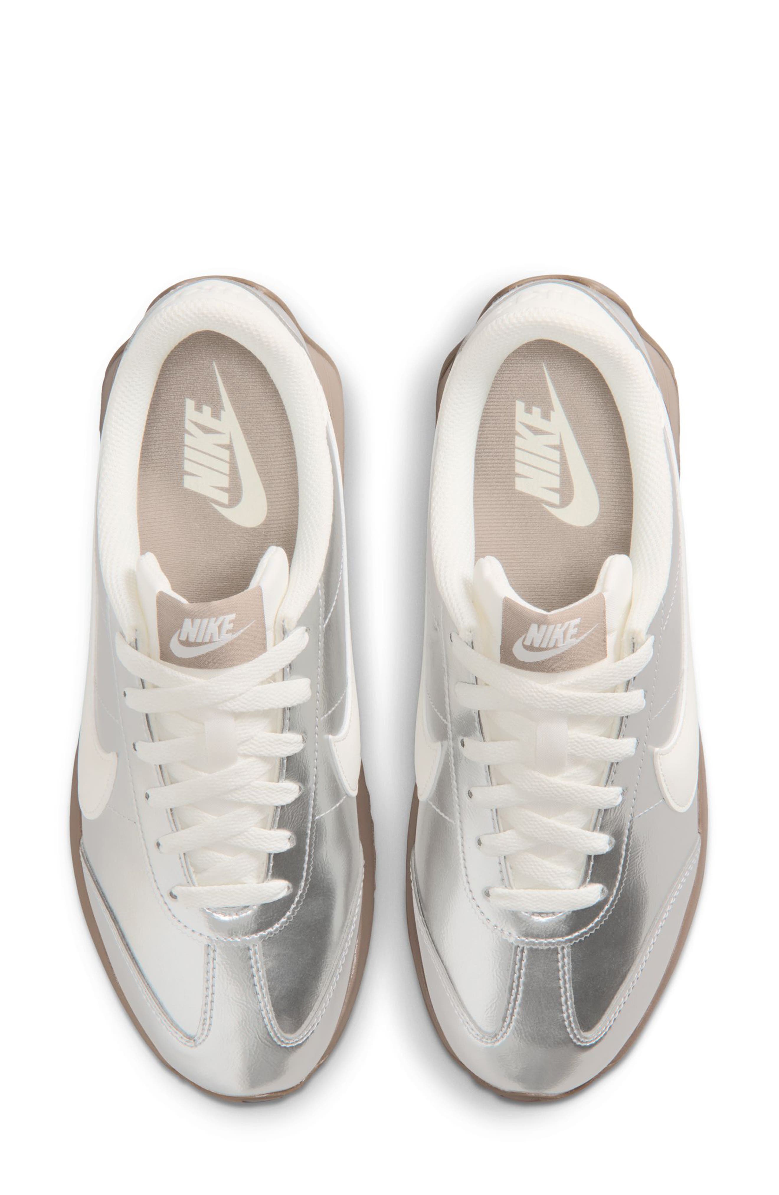Nike Pacific Low Top Sneaker, Alternate, color, Metallic Silver/ Sail/ Brown