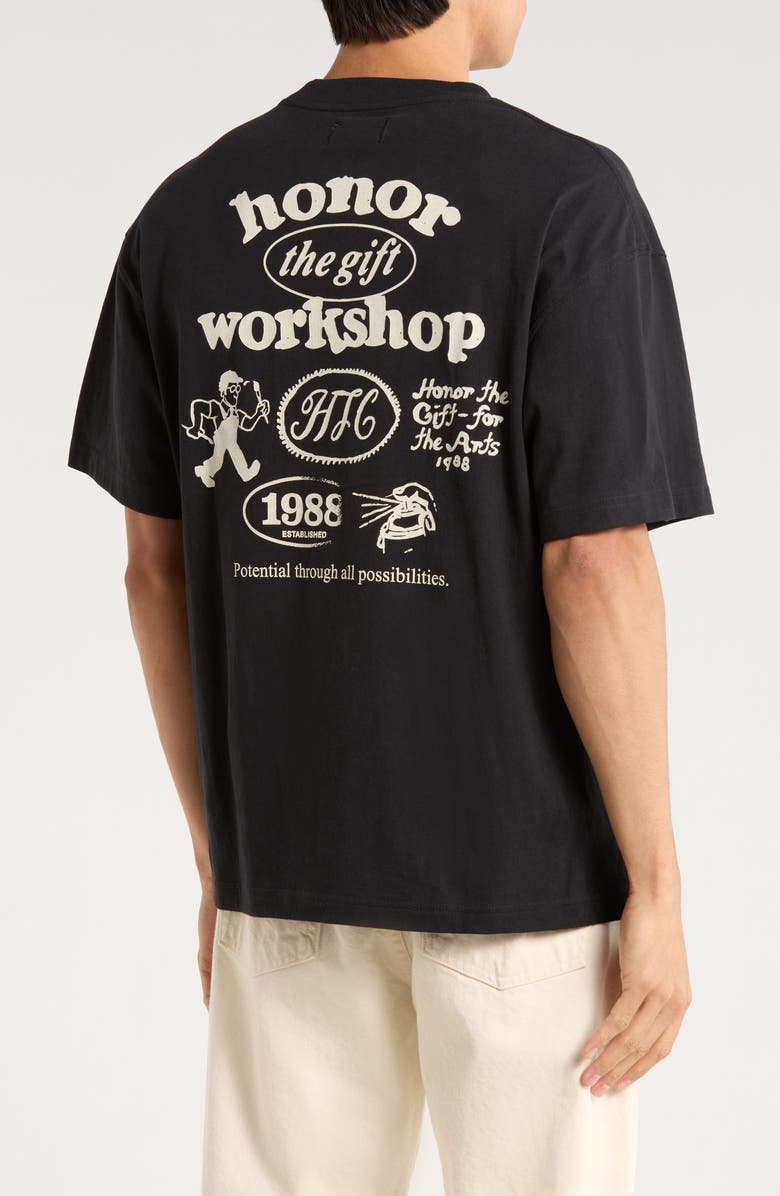 HONOR THE GIFT Workshop Graphic T-Shirt, Alternate, color, Black