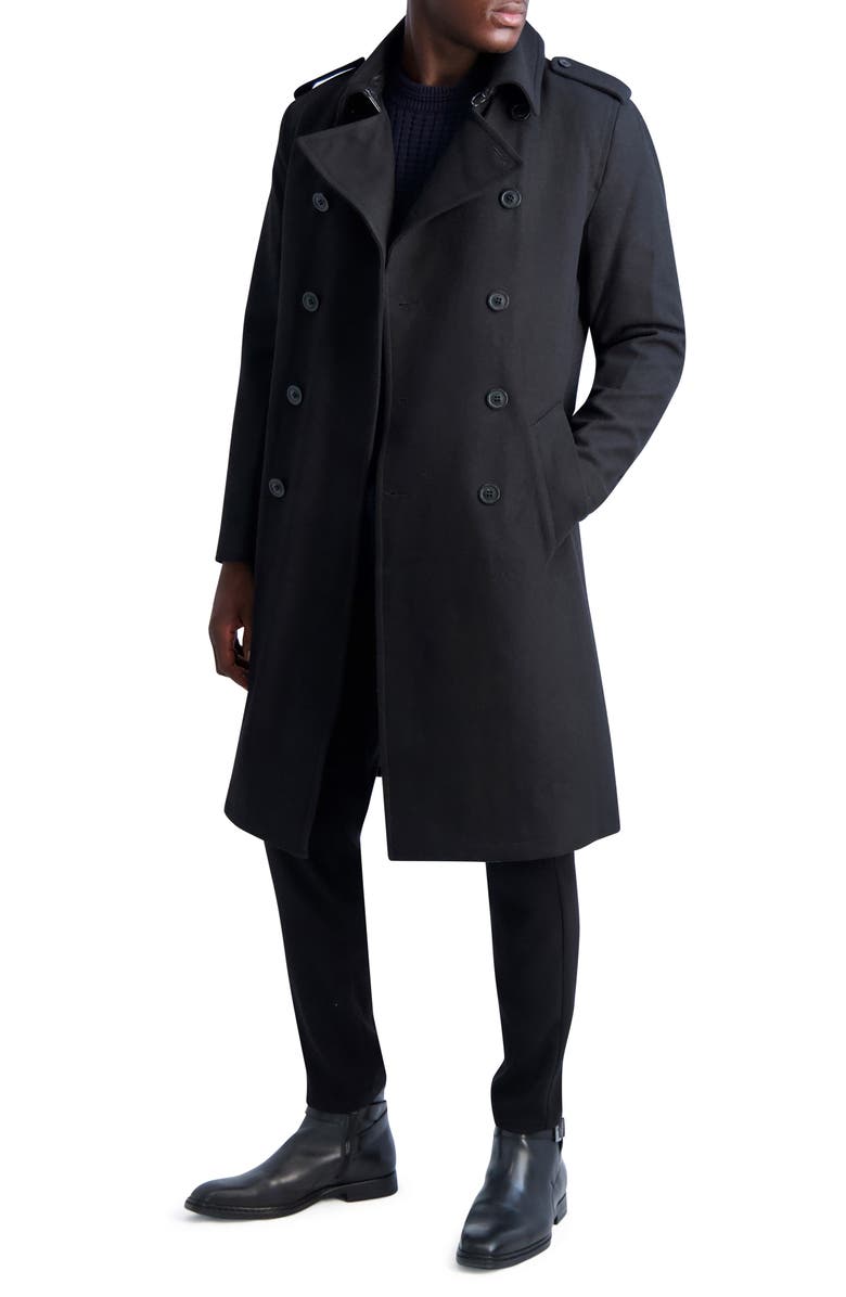 KARL LAGERFELD PARIS Trench Coat, Main, color,