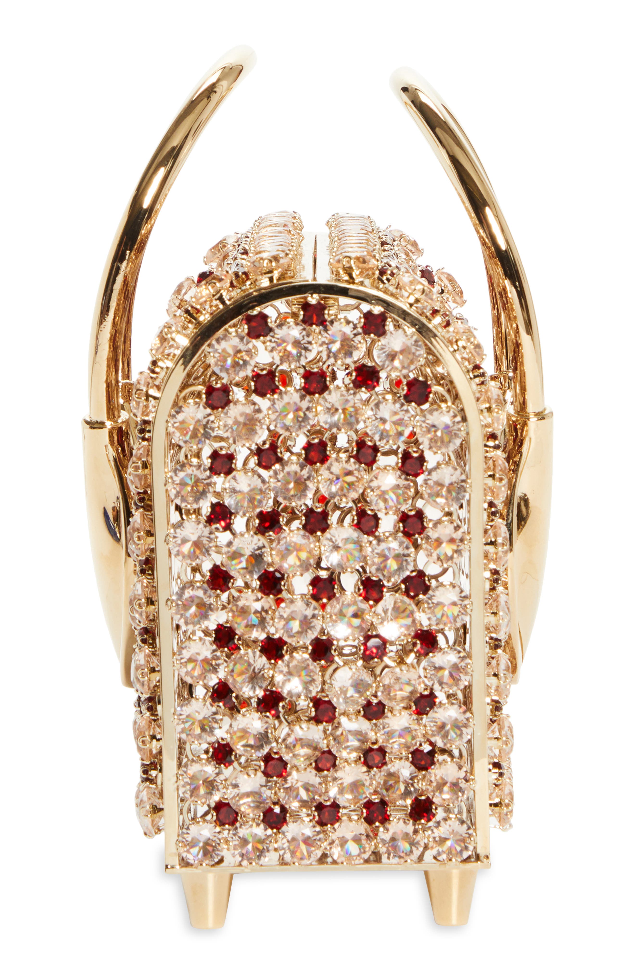 Christian Louboutin Crystal Mesh Top Handle Bag, Alternate, color, Suzuran/ Loubi