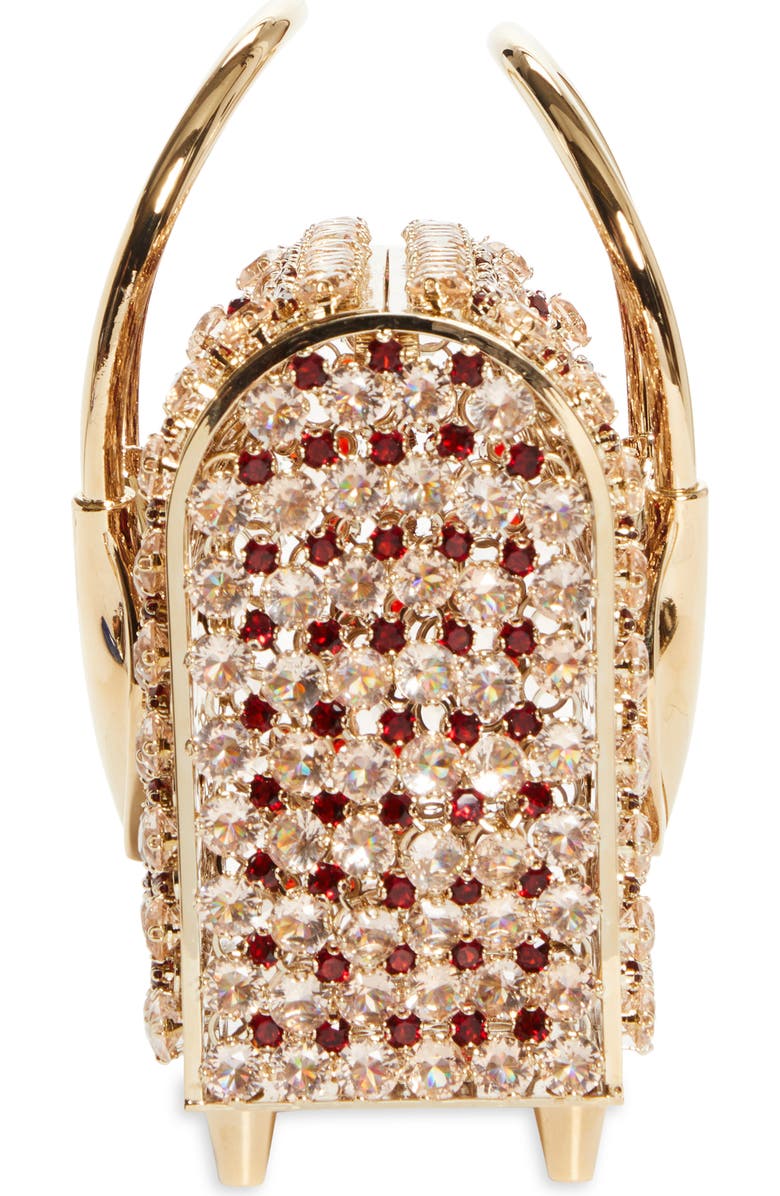 Christian Louboutin Crystal Mesh Top Handle Bag, Alternate, color, Suzuran/ Loubi
