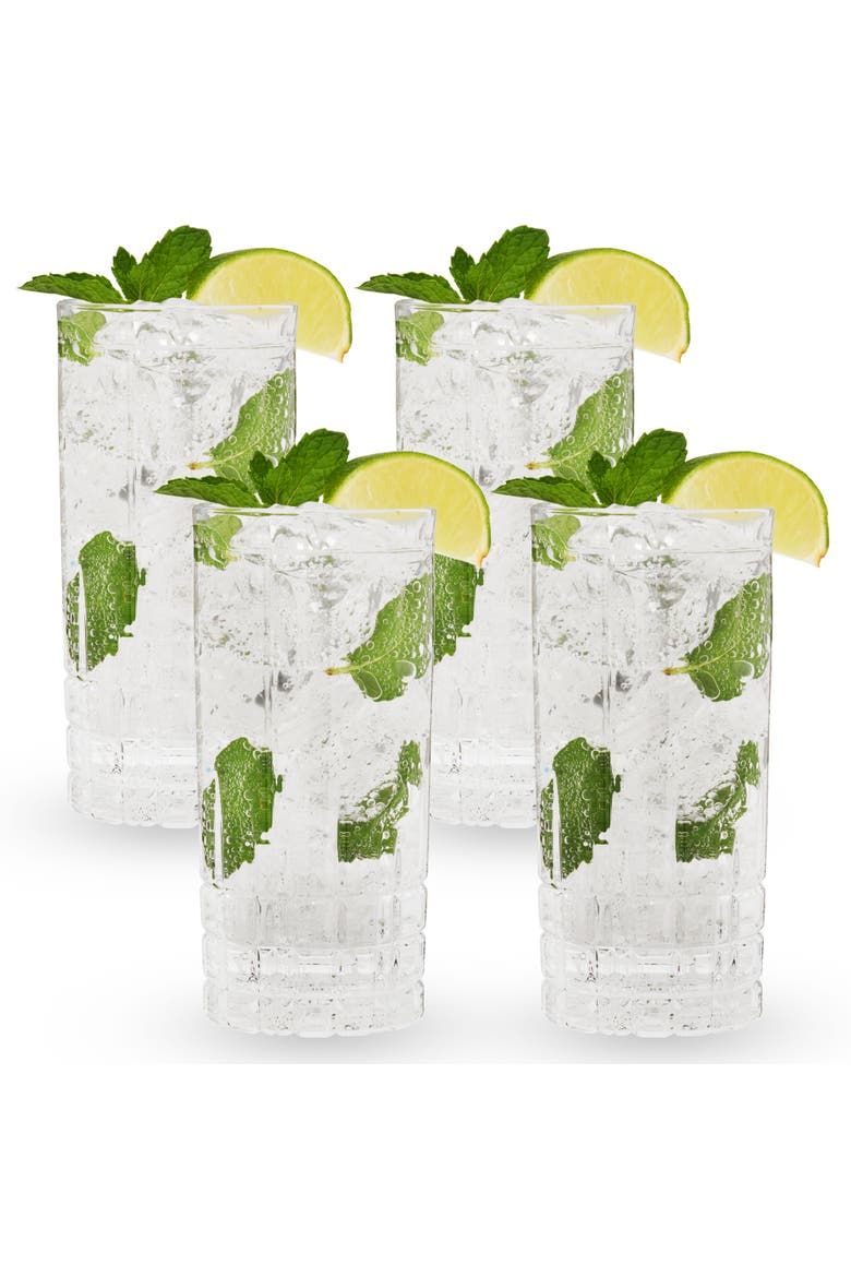 Perfect Longdrink Glass Set of 4, Main, color, Clear