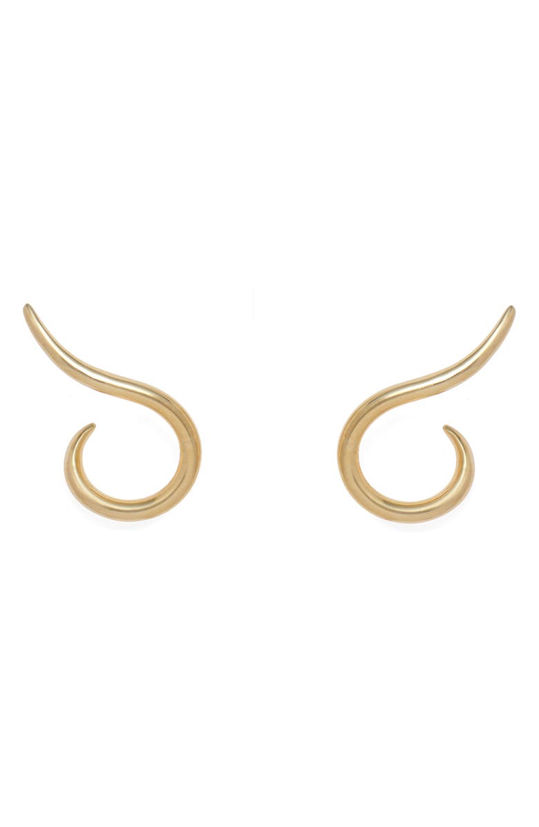 Lady Grey Spindle Earrings, Main, color, Gold