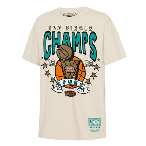 Youth Mitchell & Ness  Natural San Antonio Spurs 1999 NBA Finals Champions Hardwood Classics History T-Shirt