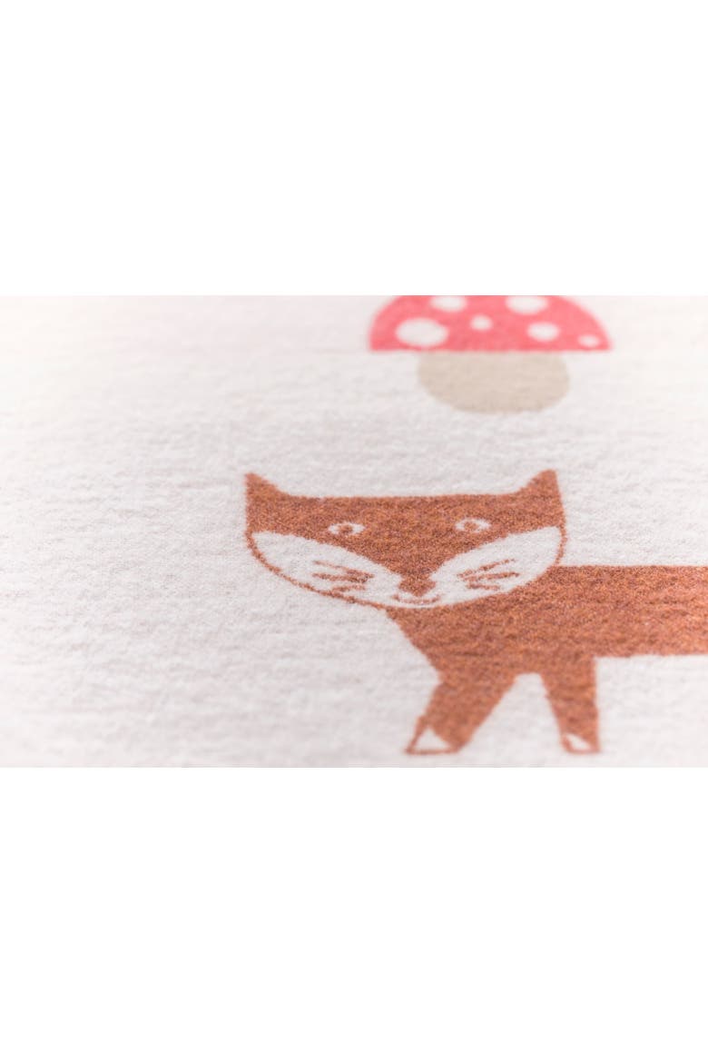 Juwel Fox And Mushroom Baby Blanket, Alternate, color, Offwhite