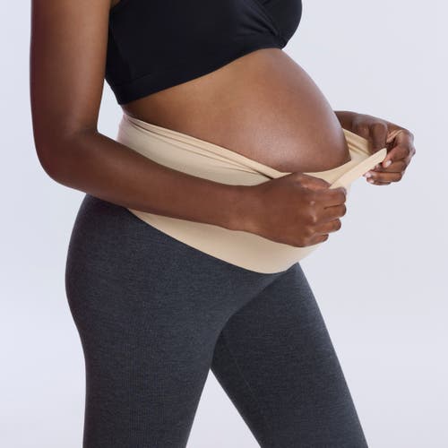 Motherhood Maternity Secret Fit Over The Belly Coated Full Length Legging In Charcoal