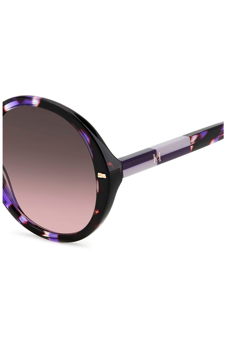 55mm Round Sunglasses, Alternate, color, PURPLE/BLACK/GREY SHADED