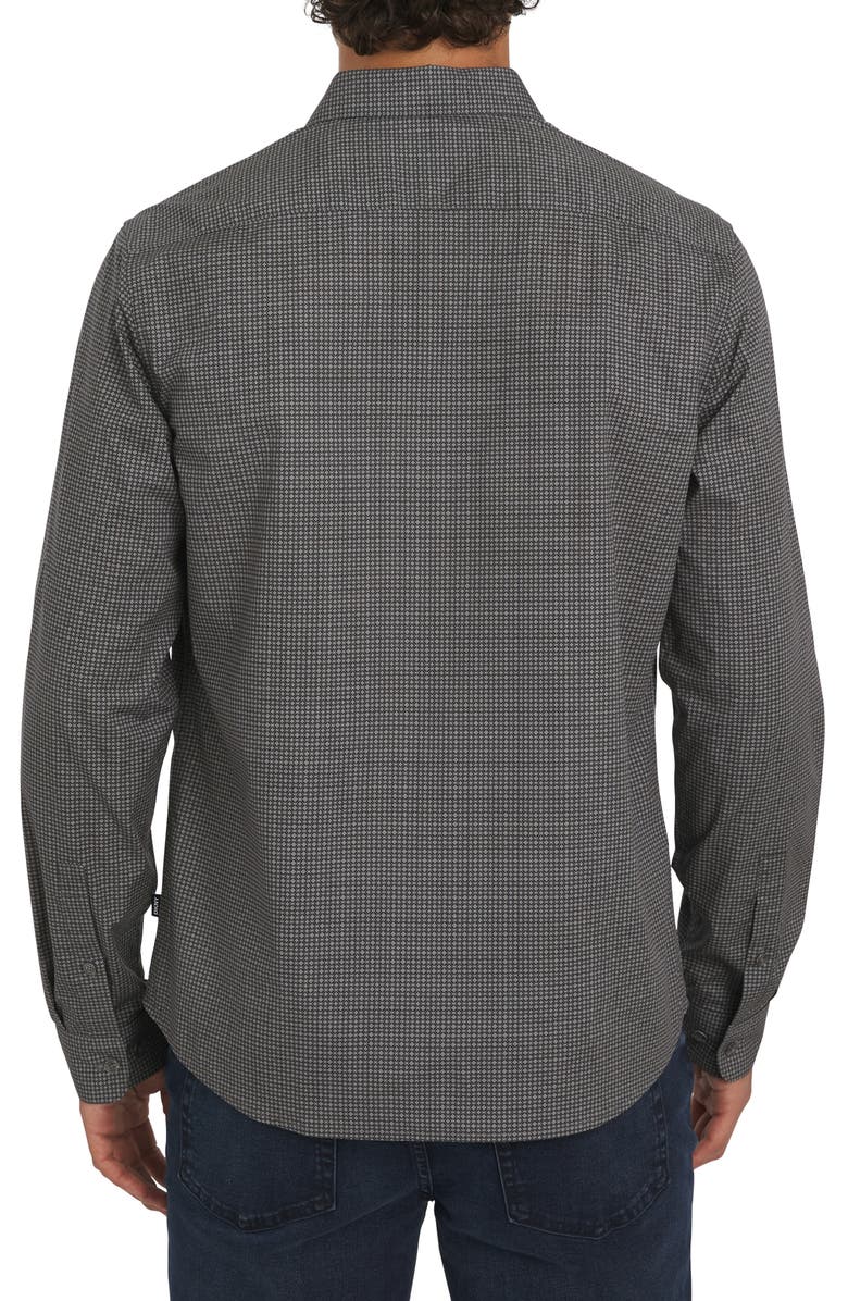 DKNY SPORTSWEAR Jericho Stretch Cotton Button-Up Shirt, Alternate, color, Light Gray