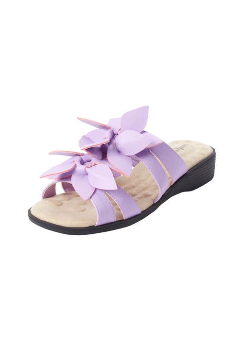 Comfortview The Paula Slip On Sandal In Purple