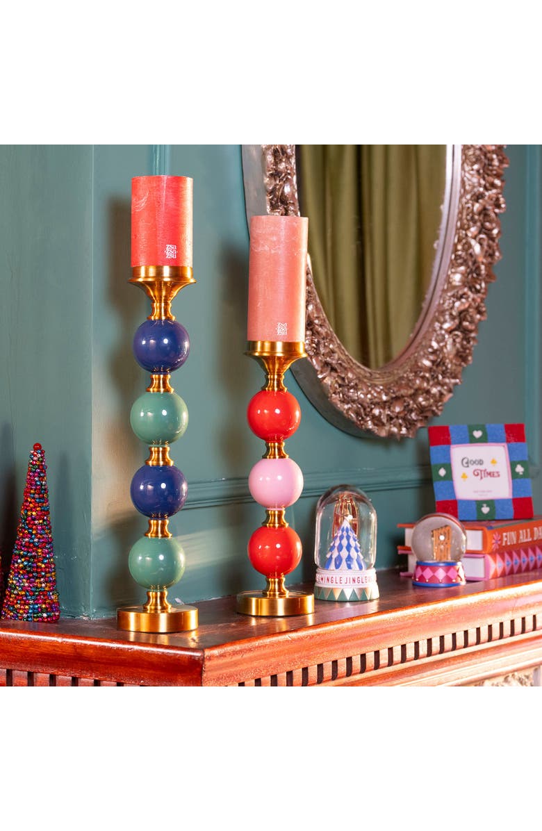 Zsa Zsa Zsu Deurne Pillar Candle 3.5 In Set of 2, Alternate, color, Rose