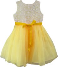 JOE-ELLA Kids' Tulle Overlay Dress