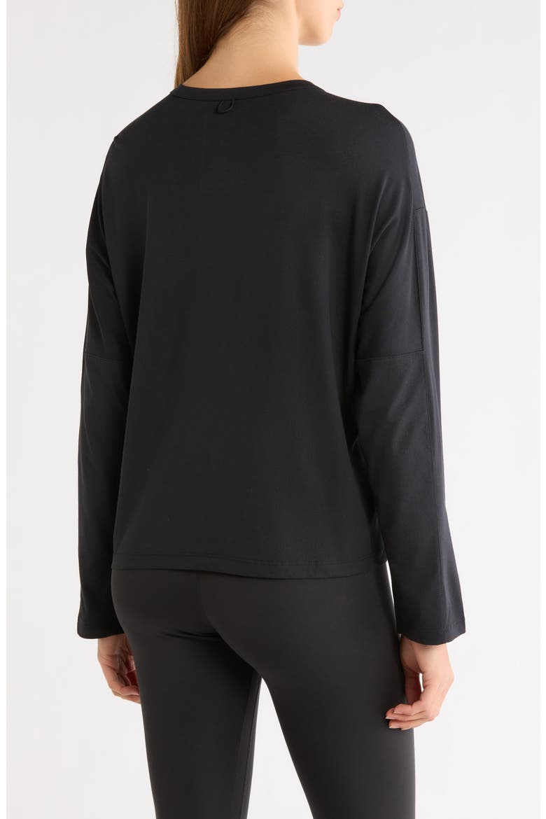 24.7 ImpossiblySoft Light Dri-FIT Long Sleeve Performance T-Shirt, Alternate, color, BLACK/ DK SMOKE GREY
