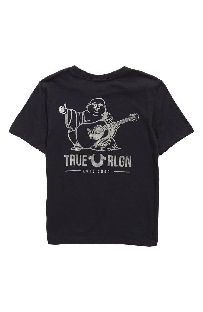 True Religion Brand Jeans Kids' Short Sleeve Buddha Logo T-Shirt, Alternate, color,