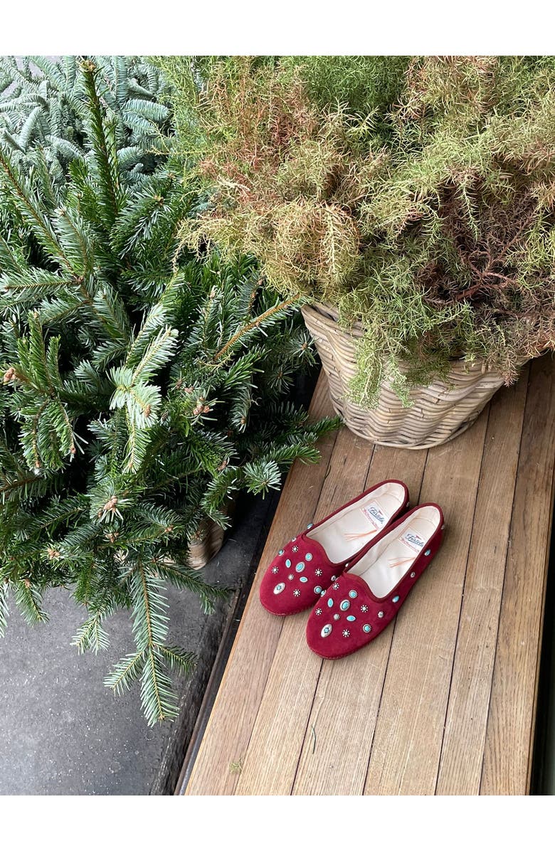 Fortela Frutate Friulane Suede Leather Studs, Alternate, color, Cherry