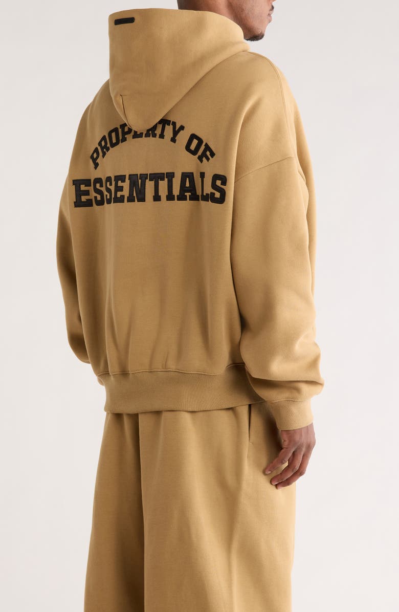 Fear of God Essentials Property Lounge Half Zip Hoodie, Alternate, color, Dune